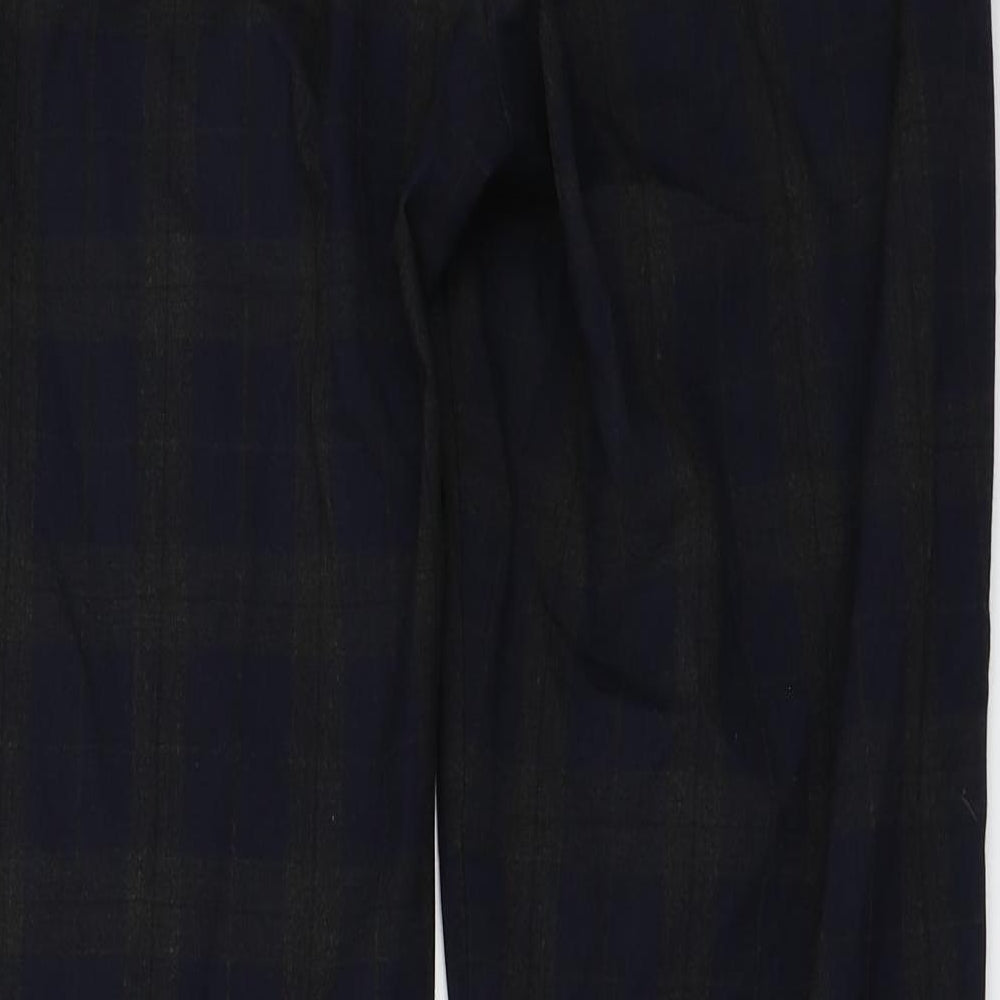 NEXT  Womens Blue Check  Trousers  Size 12 L28 in