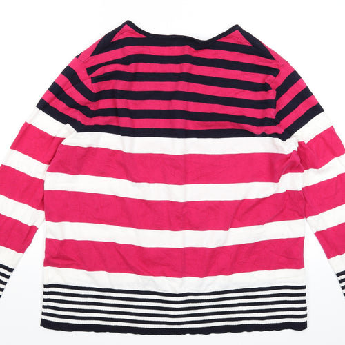 Gerry Weber Womens Multicoloured Striped Knit Cardigan Jumper Size 20