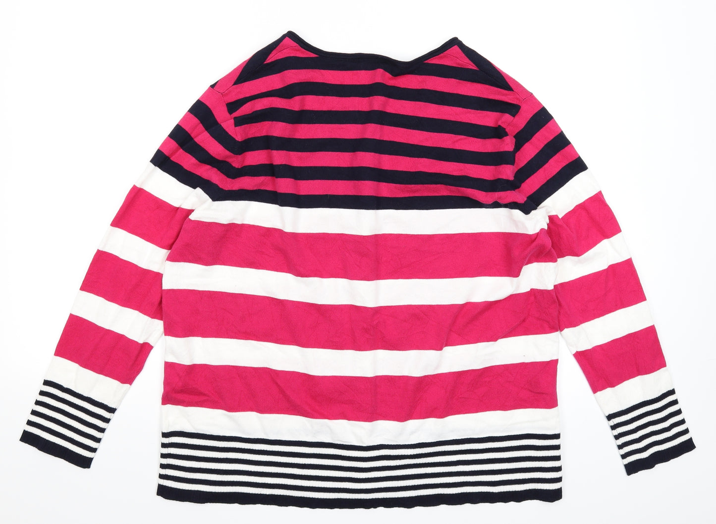 Gerry Weber Womens Multicoloured Striped Knit Cardigan Jumper Size 20