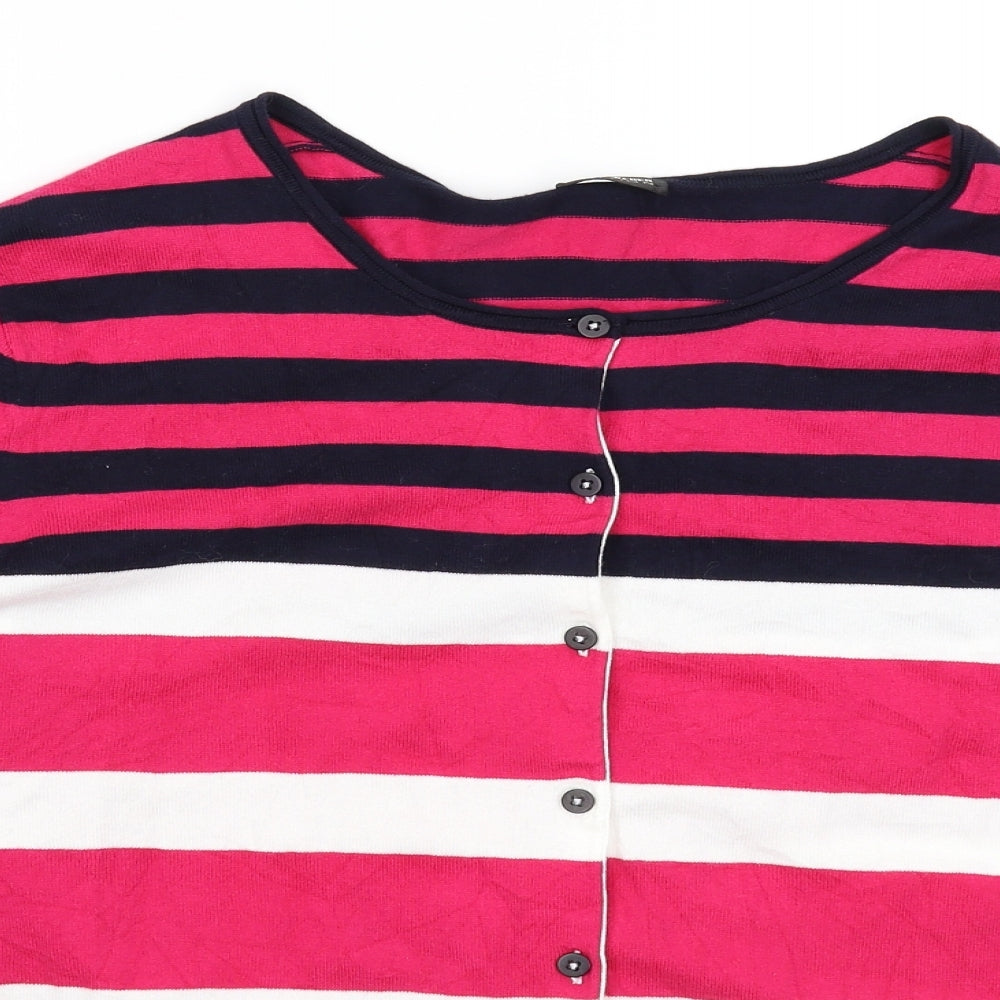 Gerry Weber Womens Multicoloured Striped Knit Cardigan Jumper Size 20