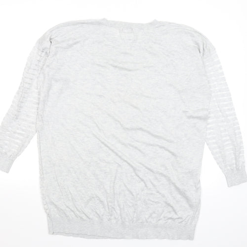 F&F Womens Grey  Knit Pullover Jumper Size 20