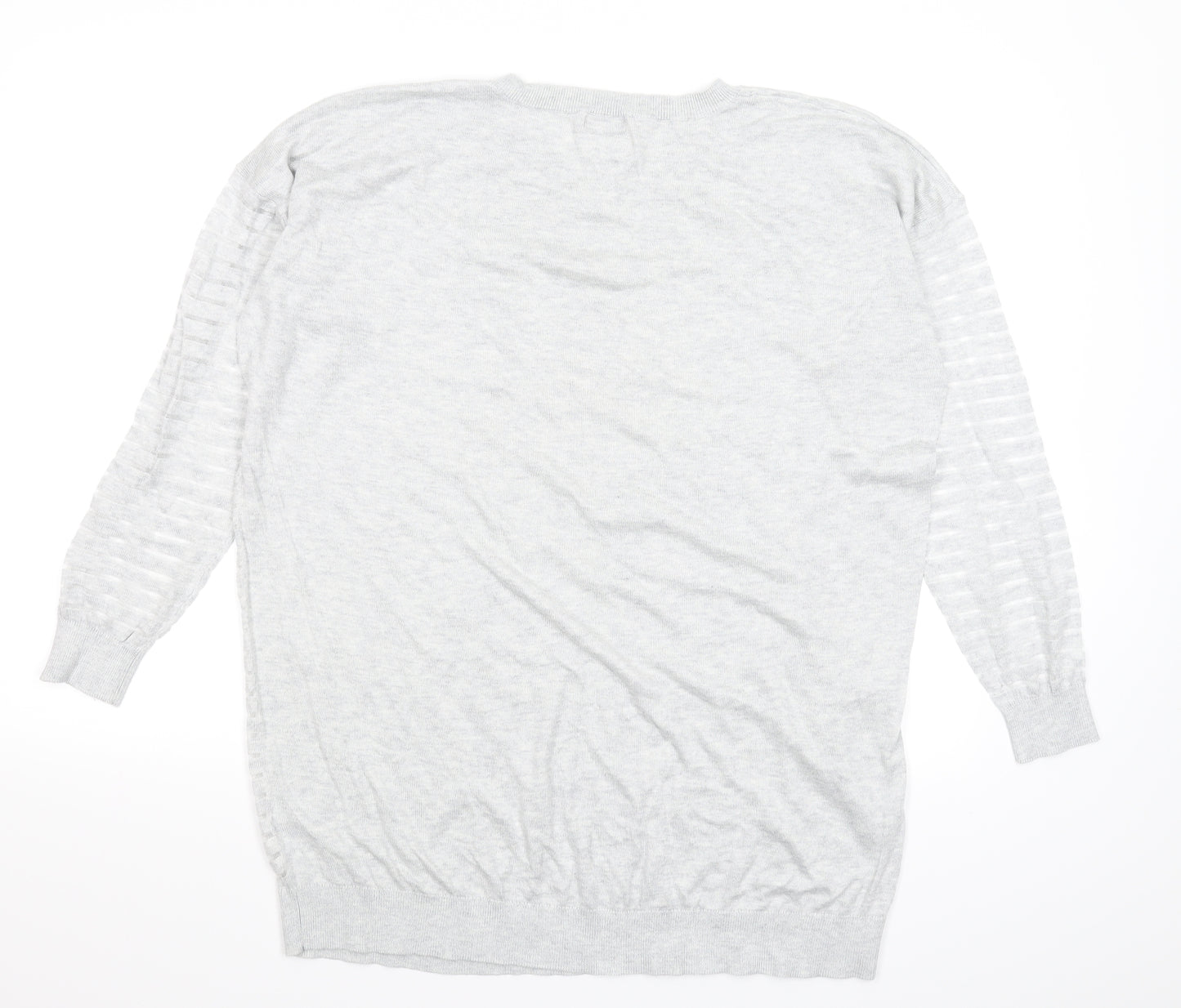 F&F Womens Grey  Knit Pullover Jumper Size 20