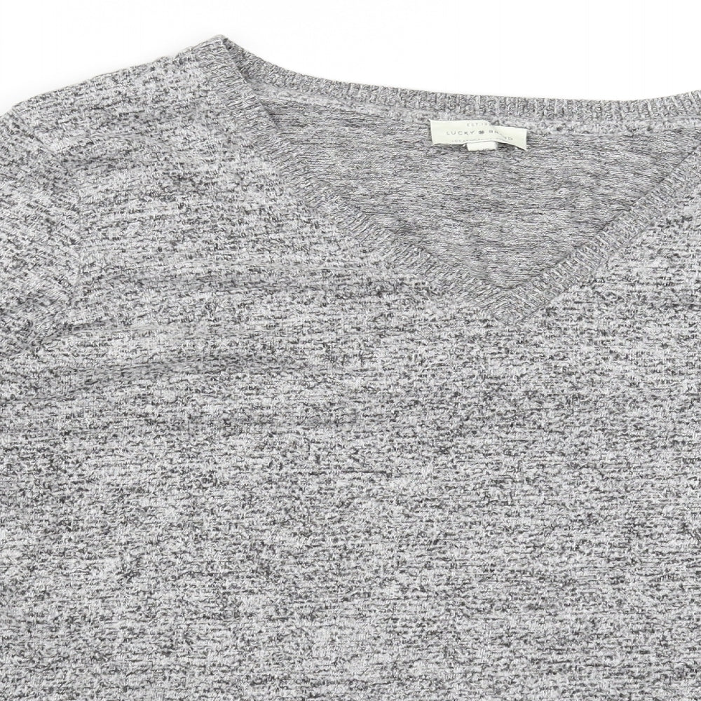Lucky Star Mens Grey   Pullover Jumper Size L
