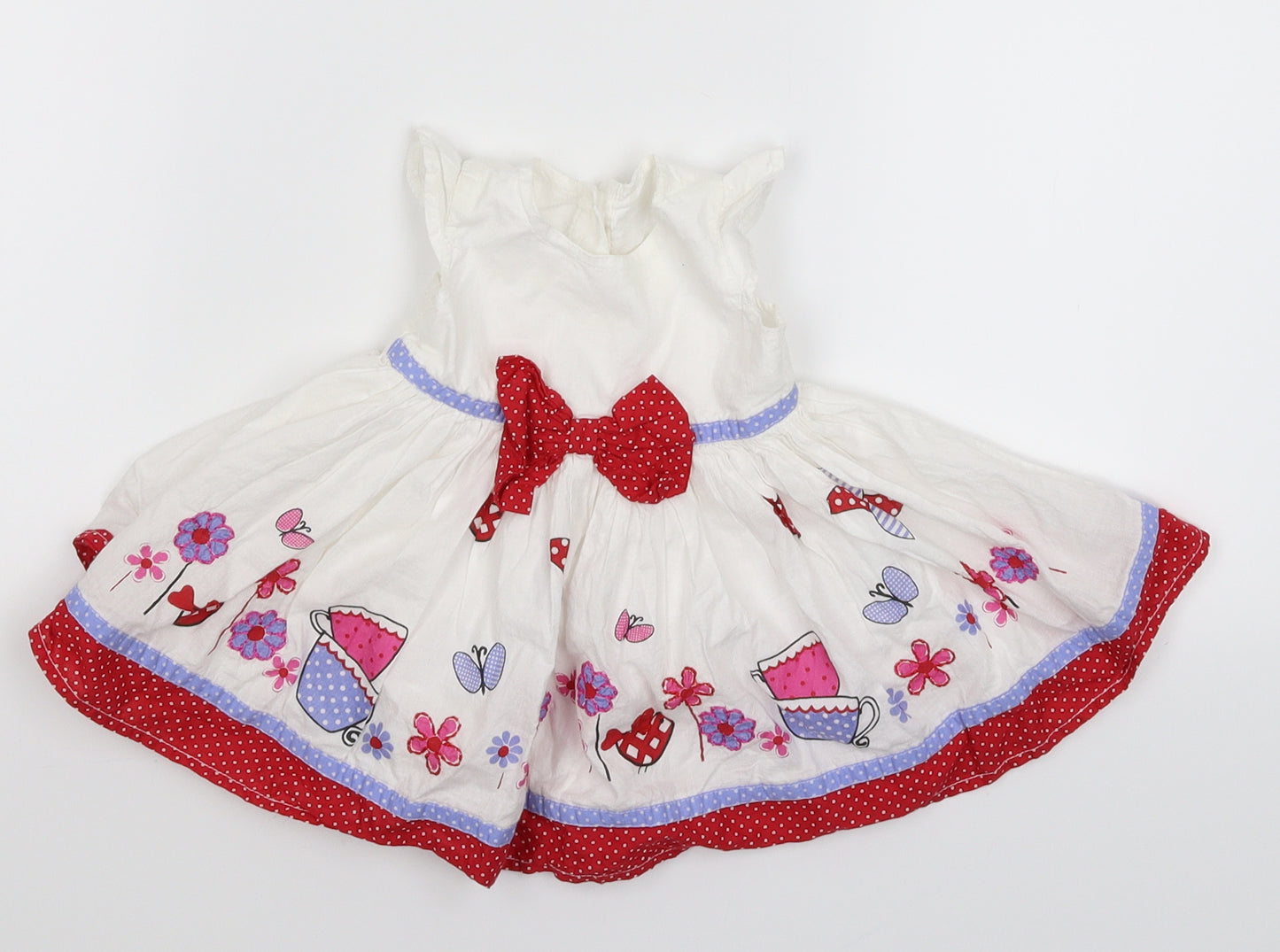George Girls White   Fit & Flare  Size Newborn