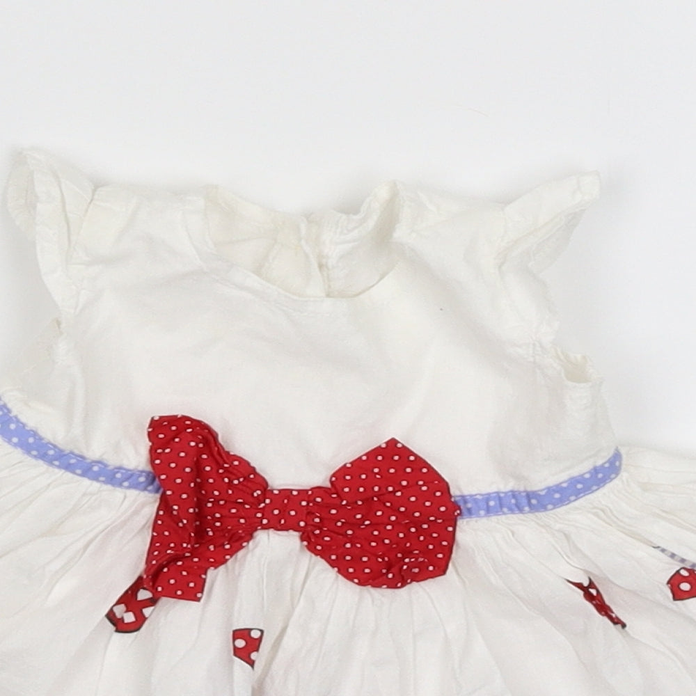 George Girls White   Fit & Flare  Size Newborn