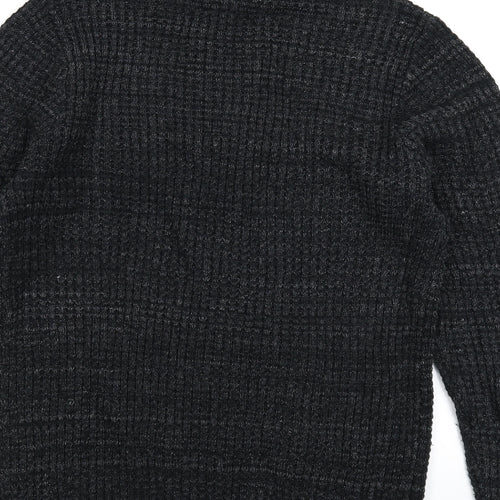 NEXT Mens Black  Knit Pullover Jumper Size M