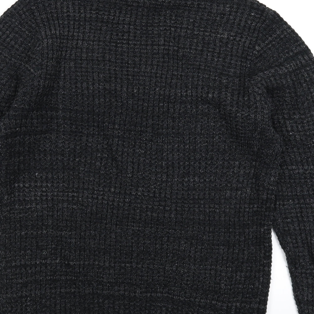 NEXT Mens Black  Knit Pullover Jumper Size M
