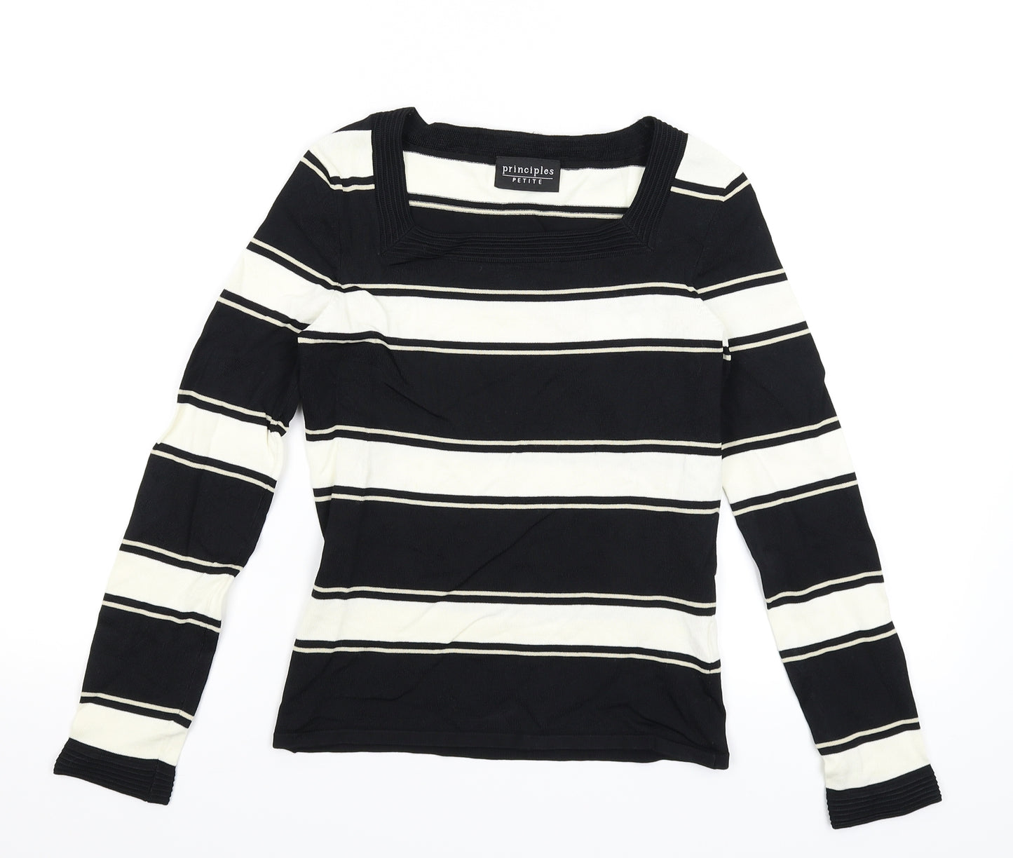 Principles Womens Multicoloured Striped Knit Pullover Jumper Size 6
