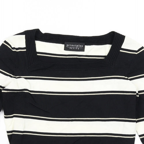 Principles Womens Multicoloured Striped Knit Pullover Jumper Size 6