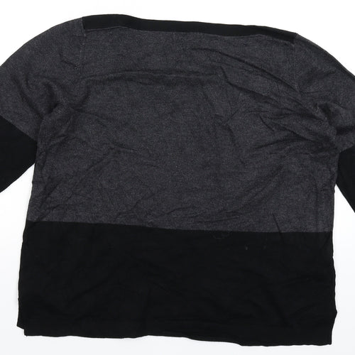 Papaya Womens Black  Knit Pullover Jumper Size 18