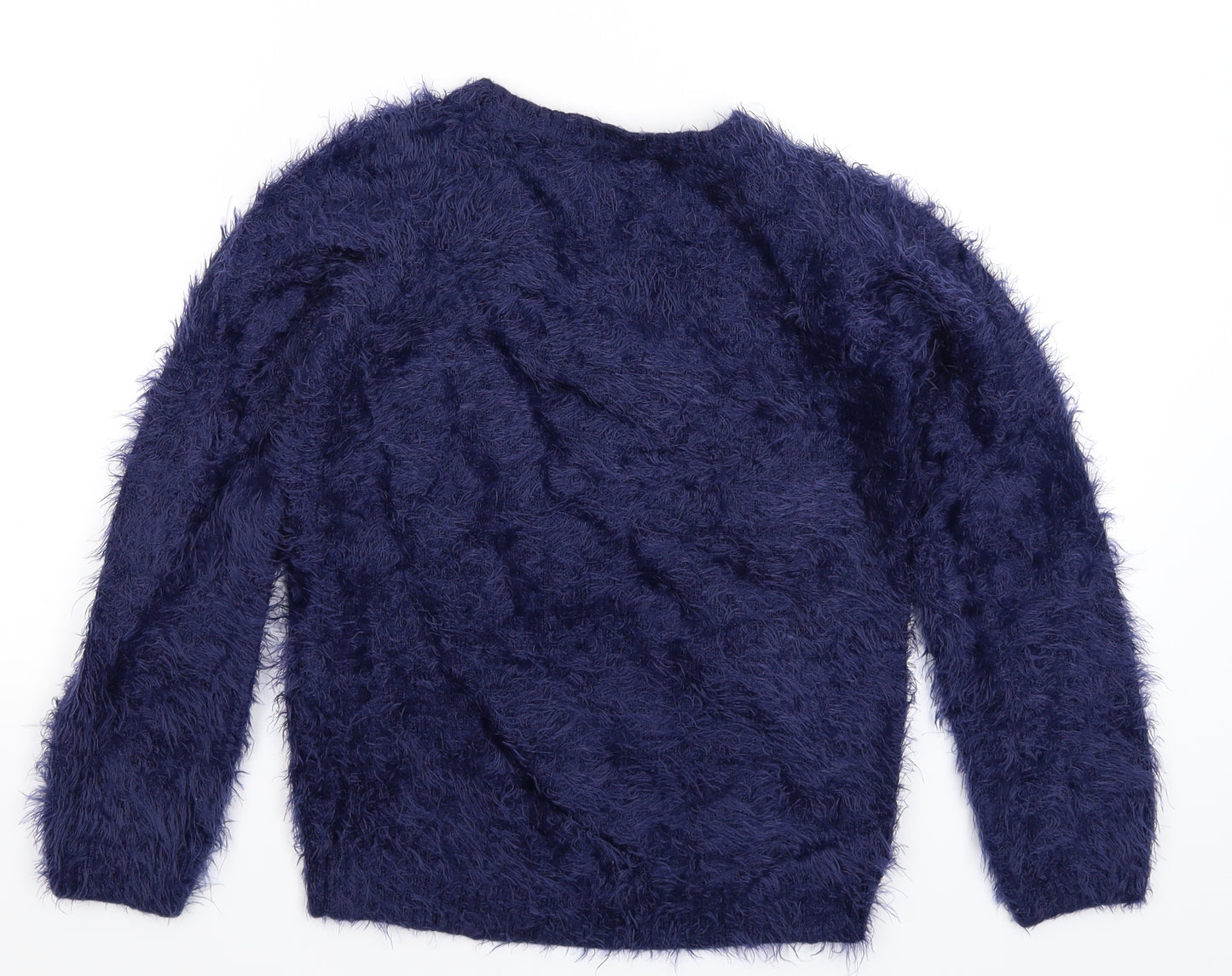 TU Girls Blue  Knit Pullover Jumper Size 11 Years  - Christmas