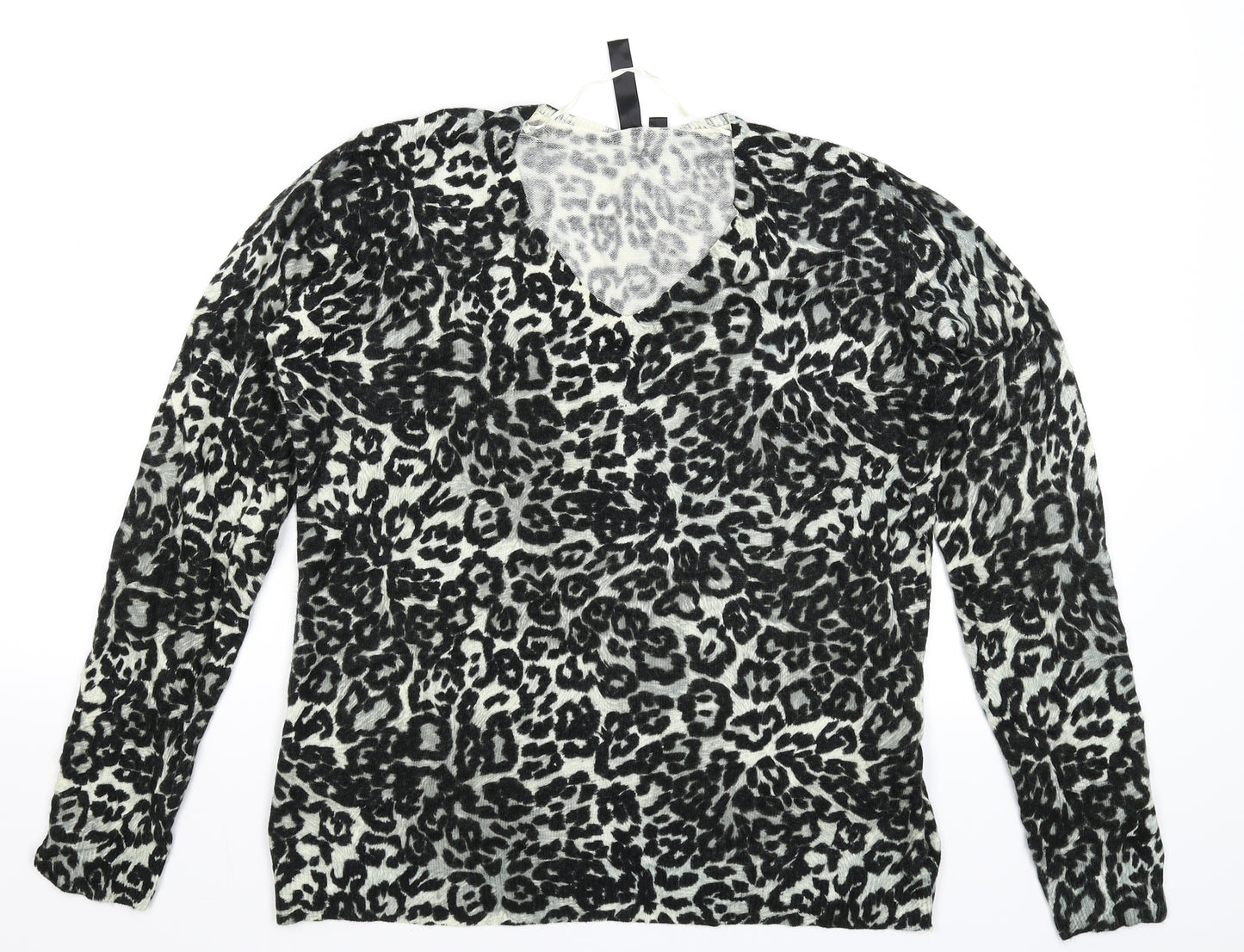 Bluhmod Womens Multicoloured Animal Print Knit Pullover Jumper Size M