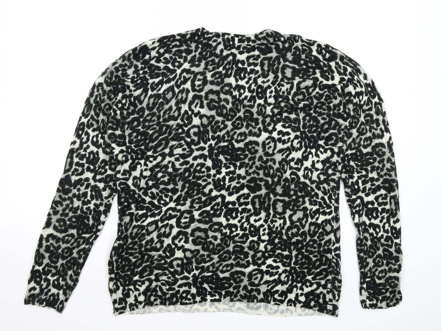 Bluhmod Womens Multicoloured Animal Print Knit Pullover Jumper Size M