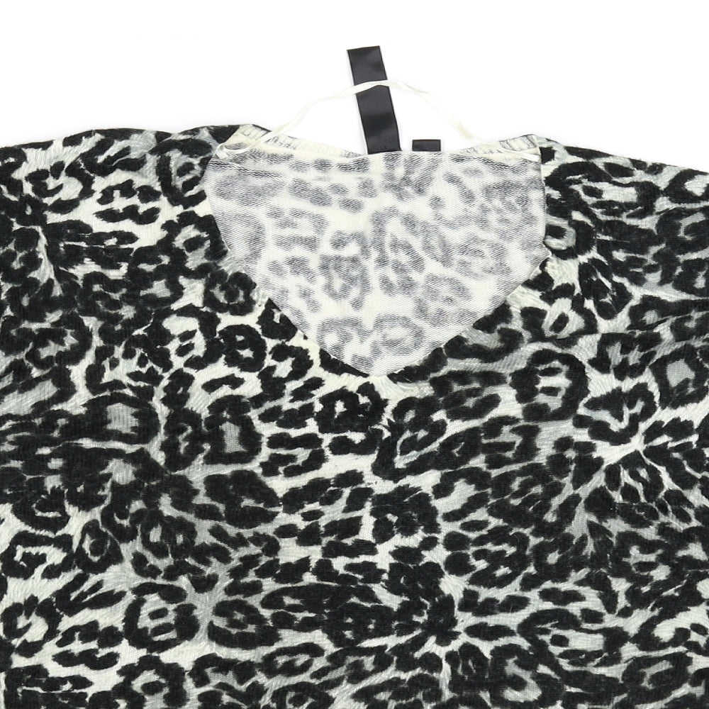 Bluhmod Womens Multicoloured Animal Print Knit Pullover Jumper Size M