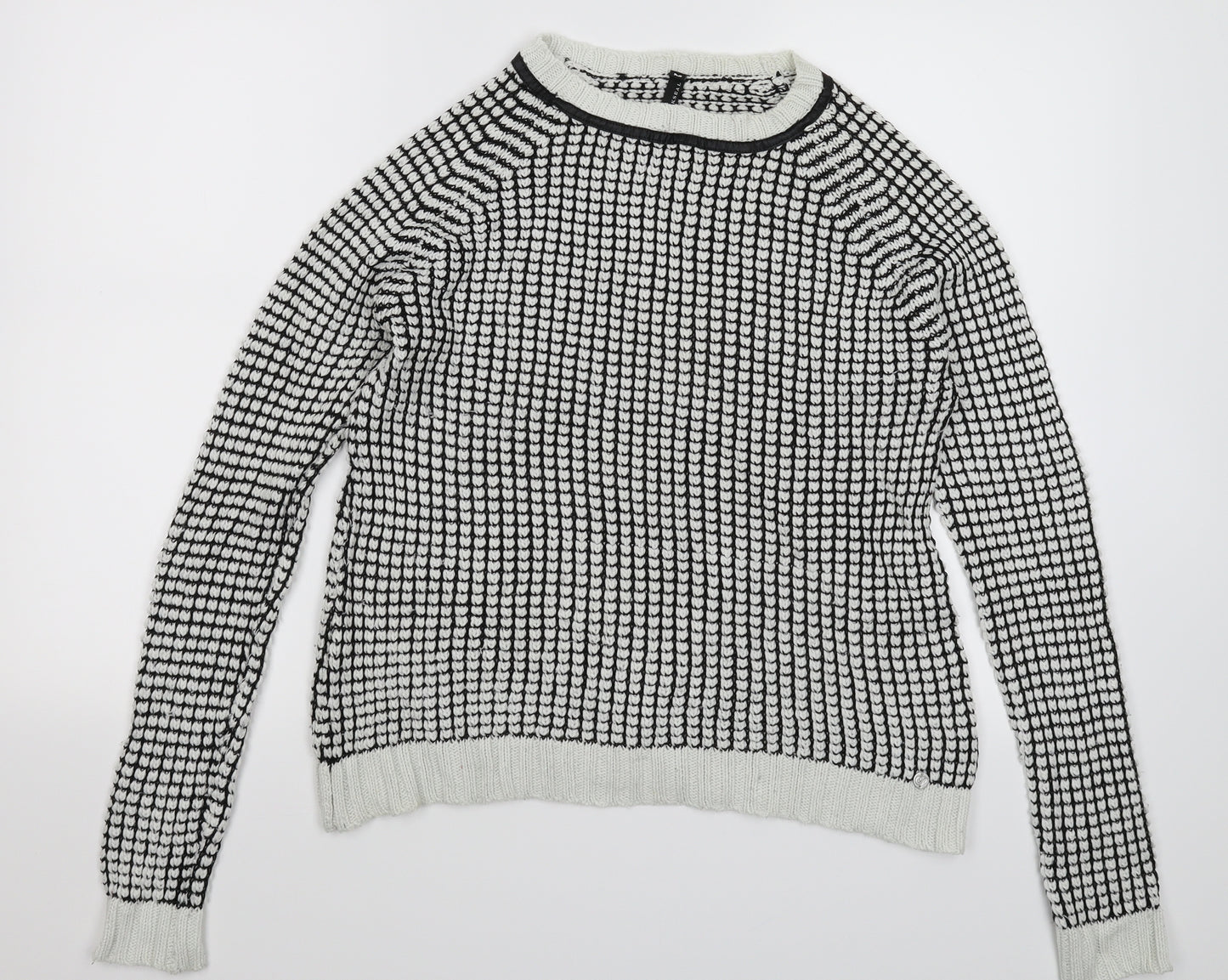 Firetrap Womens Multicoloured Check Knit Pullover Jumper Size M