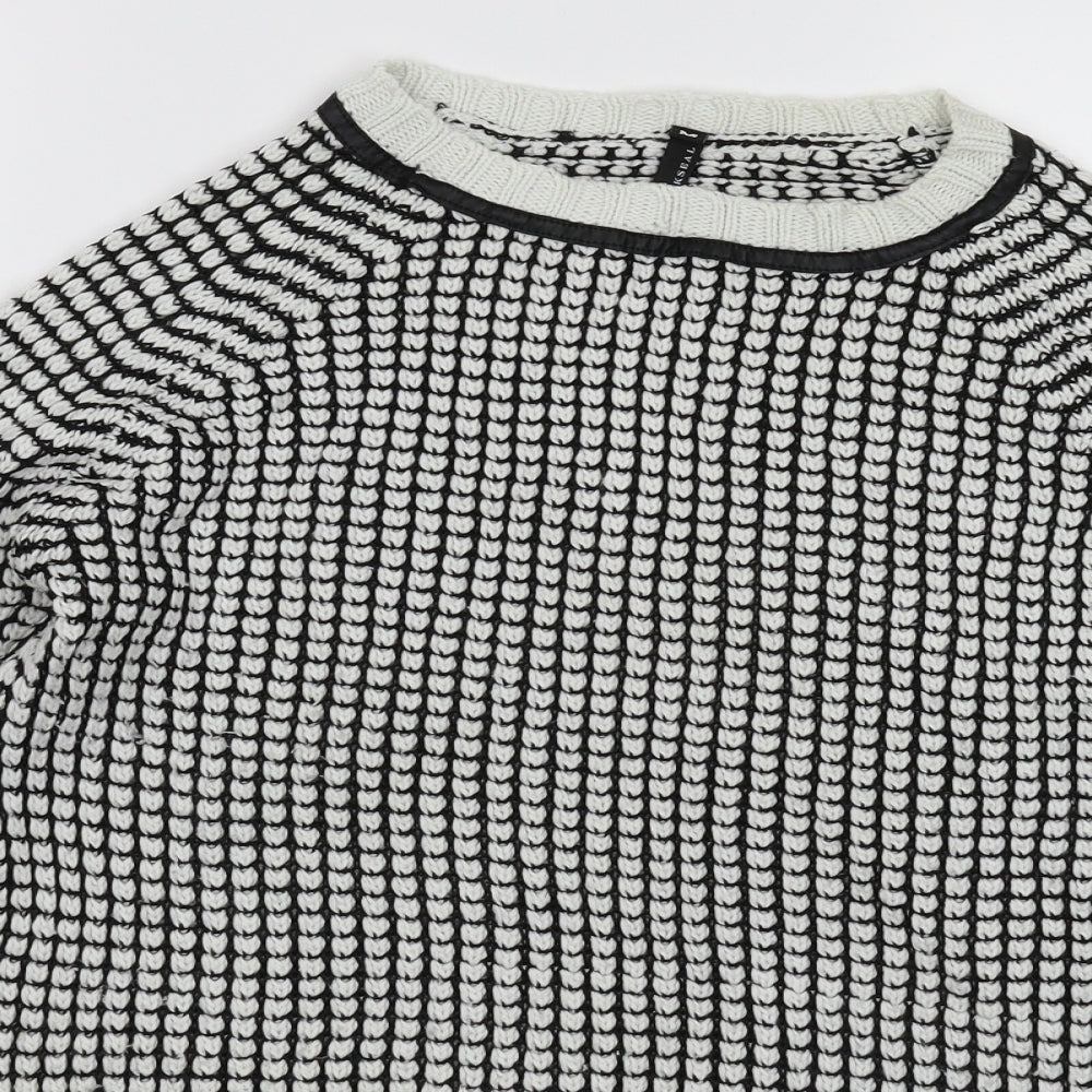 Firetrap Womens Multicoloured Check Knit Pullover Jumper Size M
