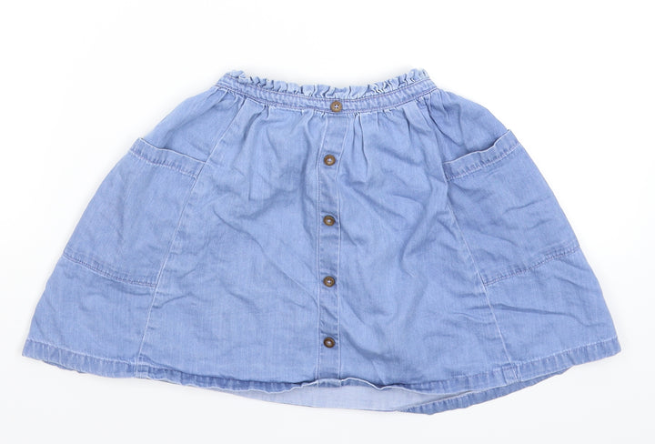 NEXT Girls Blue Denim A-Line Skirt Size 5 Years