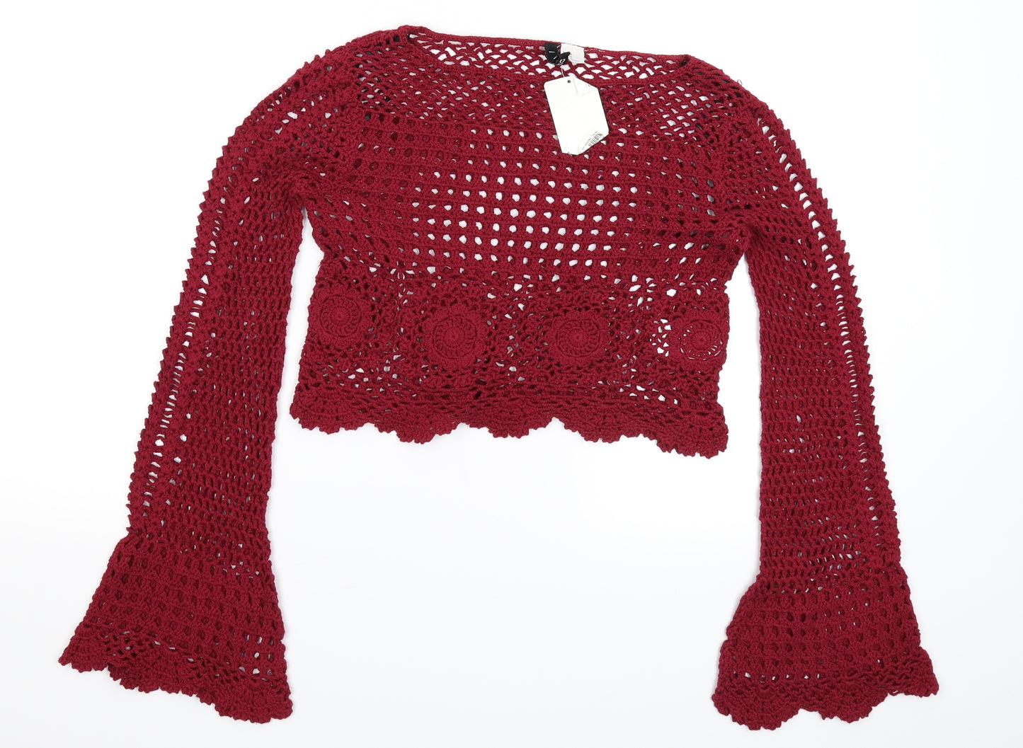 Divided Womens Brown  Knit Pullover Jumper Size XS  - Cropped