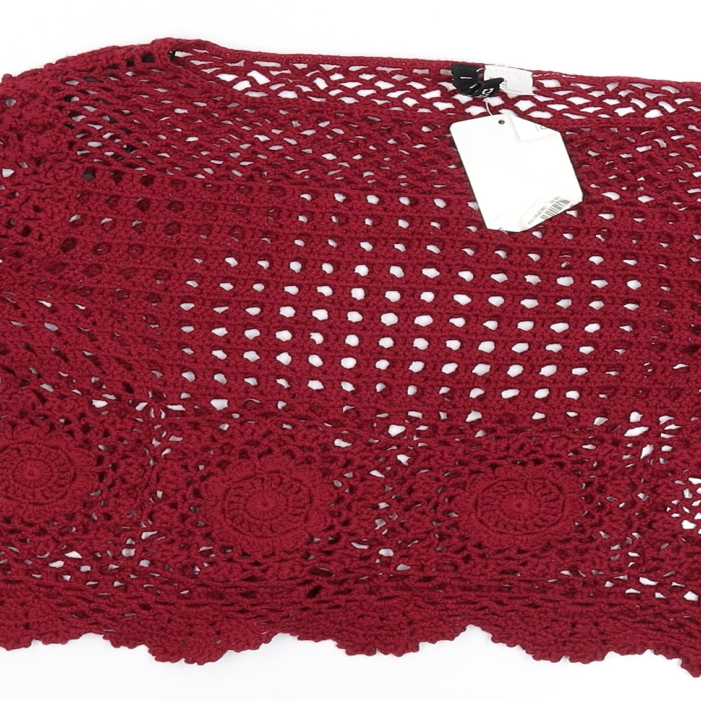 Divided Womens Brown  Knit Pullover Jumper Size XS  - Cropped