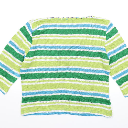 Per Una Womens Multicoloured Striped Knit Pullover Jumper Size 18