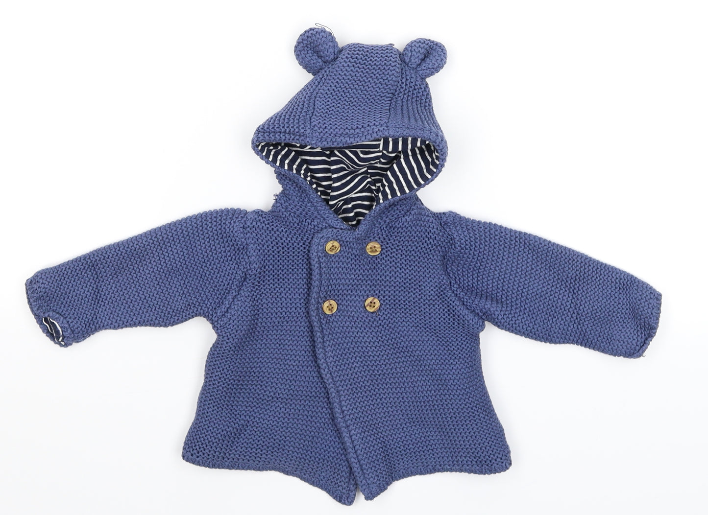 Marks and Spencer Baby Blue  Knit Jacket Coatigan Size 3-6 Months
