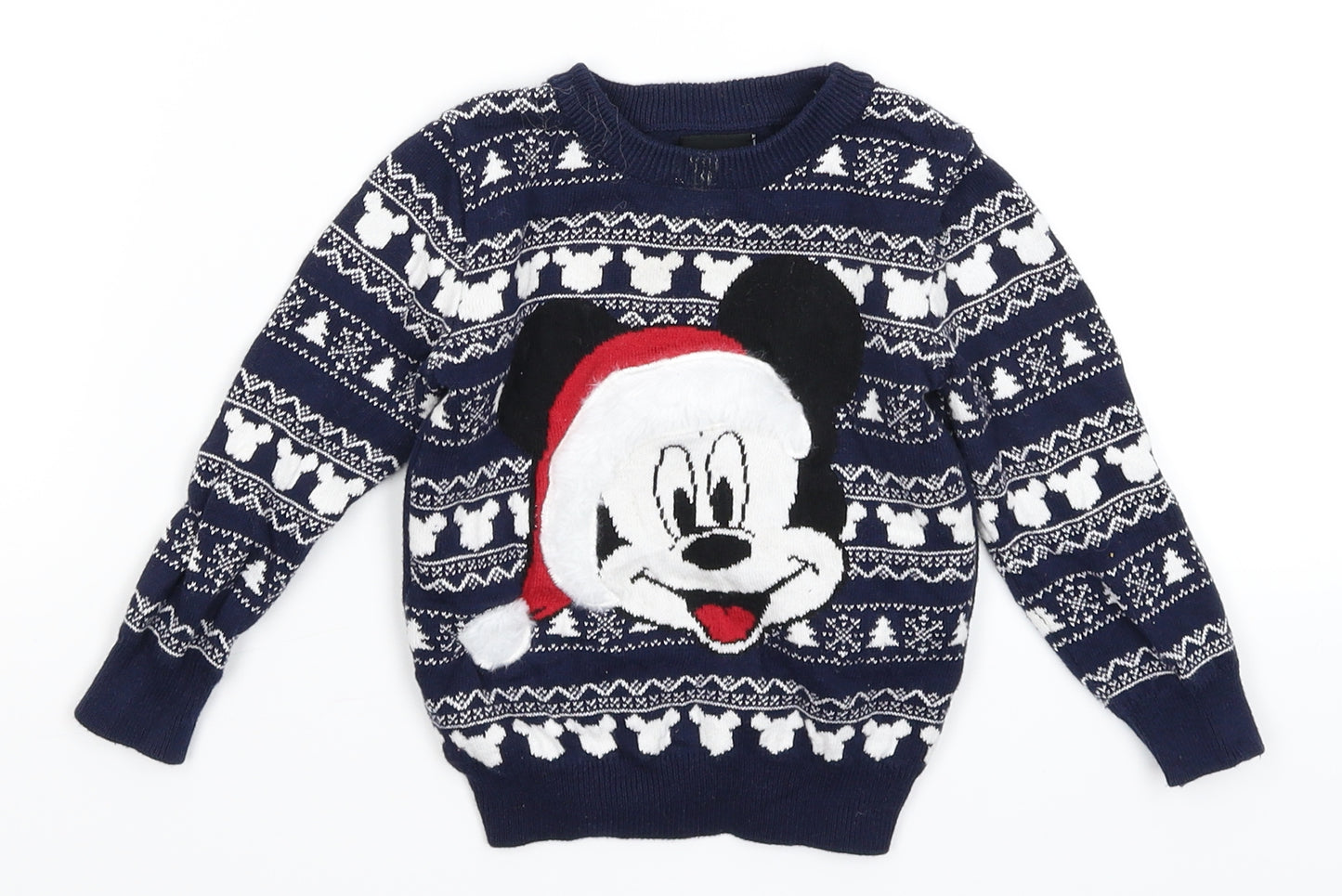 Primark Baby Blue  Knit Pullover Jumper Size 12-18 Months  - Mickey Mouse