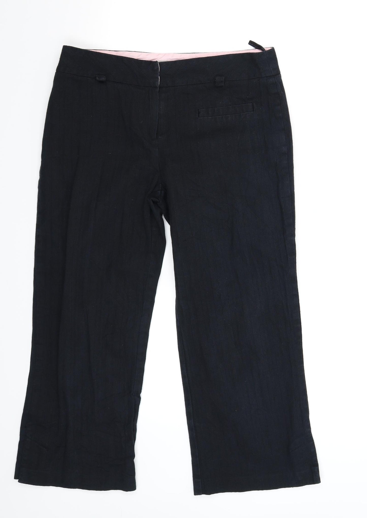 Wallis Womens Blue   Cropped Trousers Size 10 L21 in