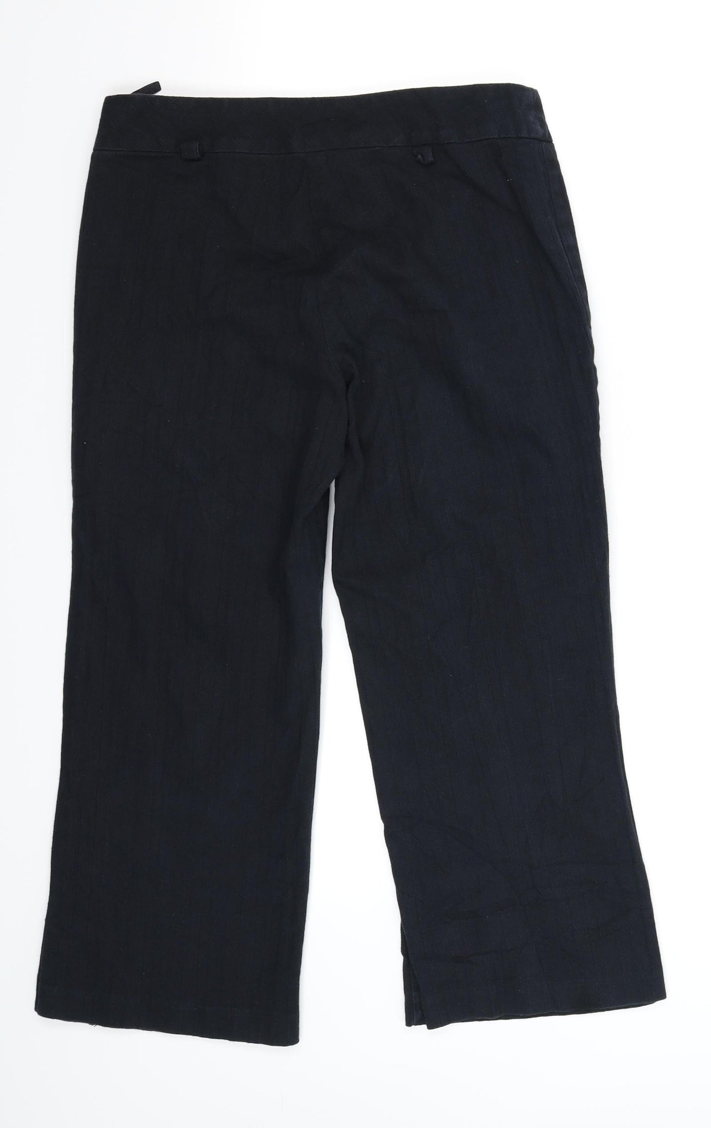 Wallis Womens Blue   Cropped Trousers Size 10 L21 in