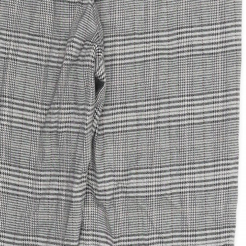 F&F Womens Grey Check  Trousers  Size 10 L27 in