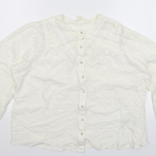 Per Una Womens White   Basic Button-Up Size 16