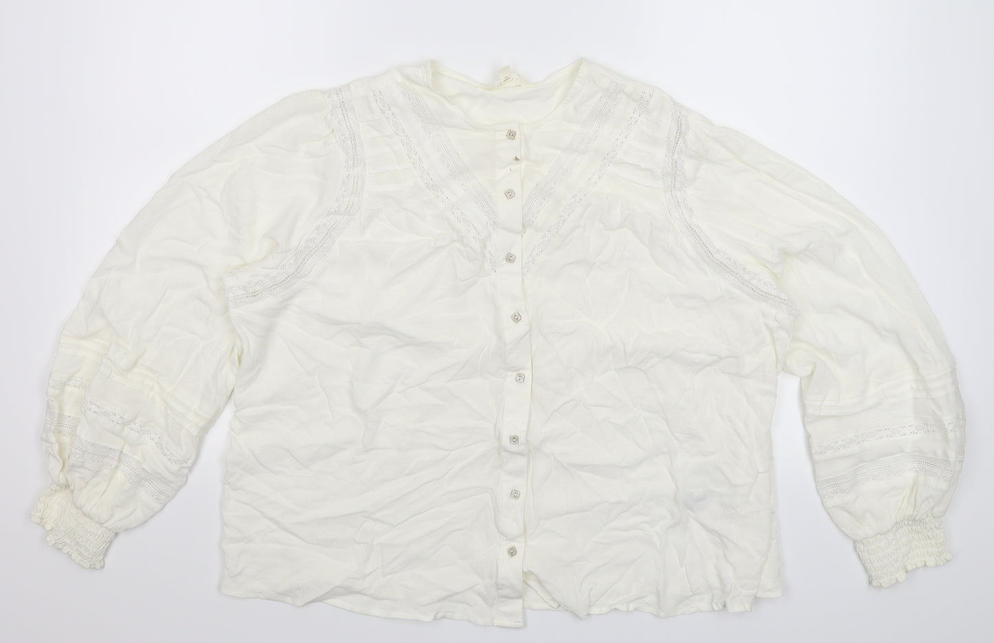 Per Una Womens White   Basic Button-Up Size 16