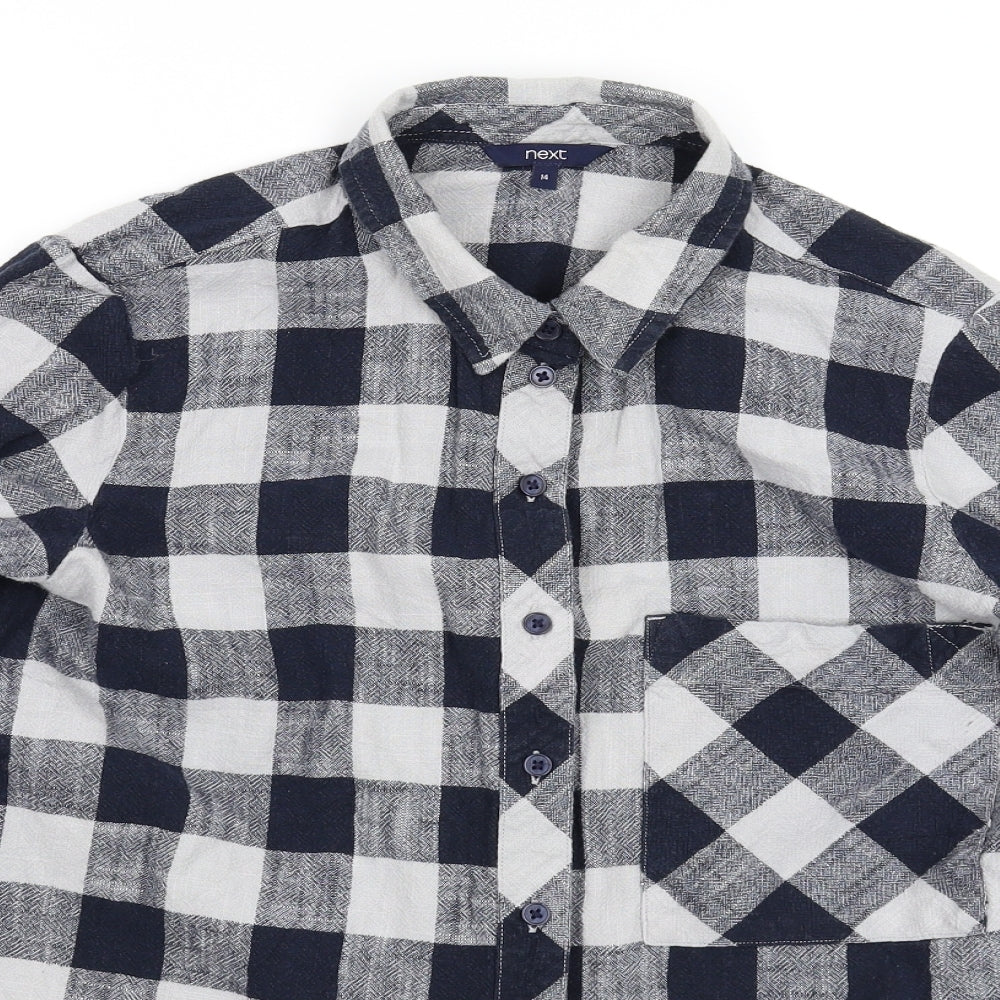 NEXT Womens Multicoloured Check  Basic Button-Up Size 14
