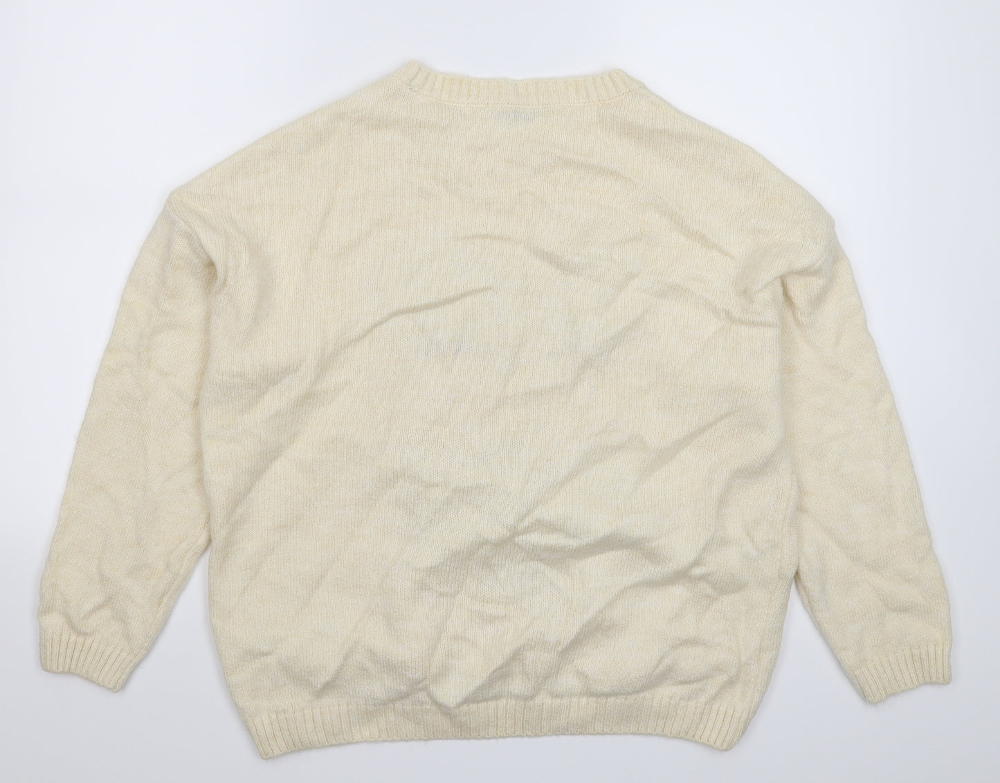 George Womens White  Knit Pullover Jumper Size 18