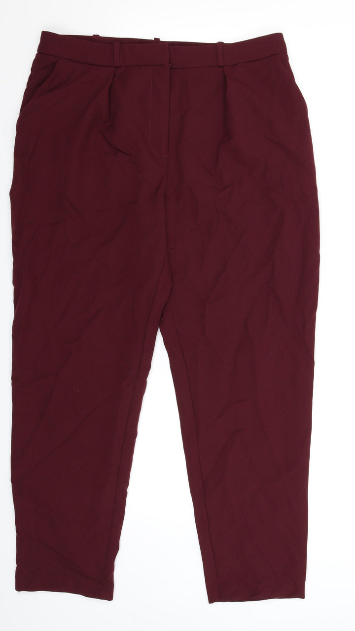 Oasis Womens Brown Trousers Size 14 L27 in