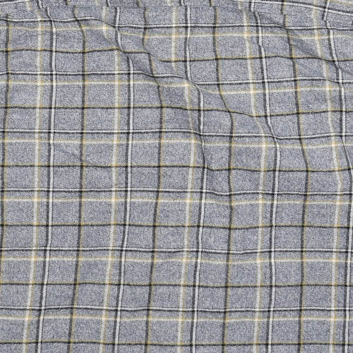 NEXT Mens Grey Check   Button-Up Size XL
