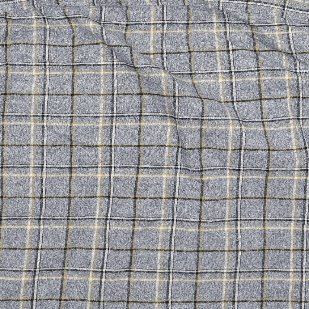 NEXT Mens Grey Check   Button-Up Size XL