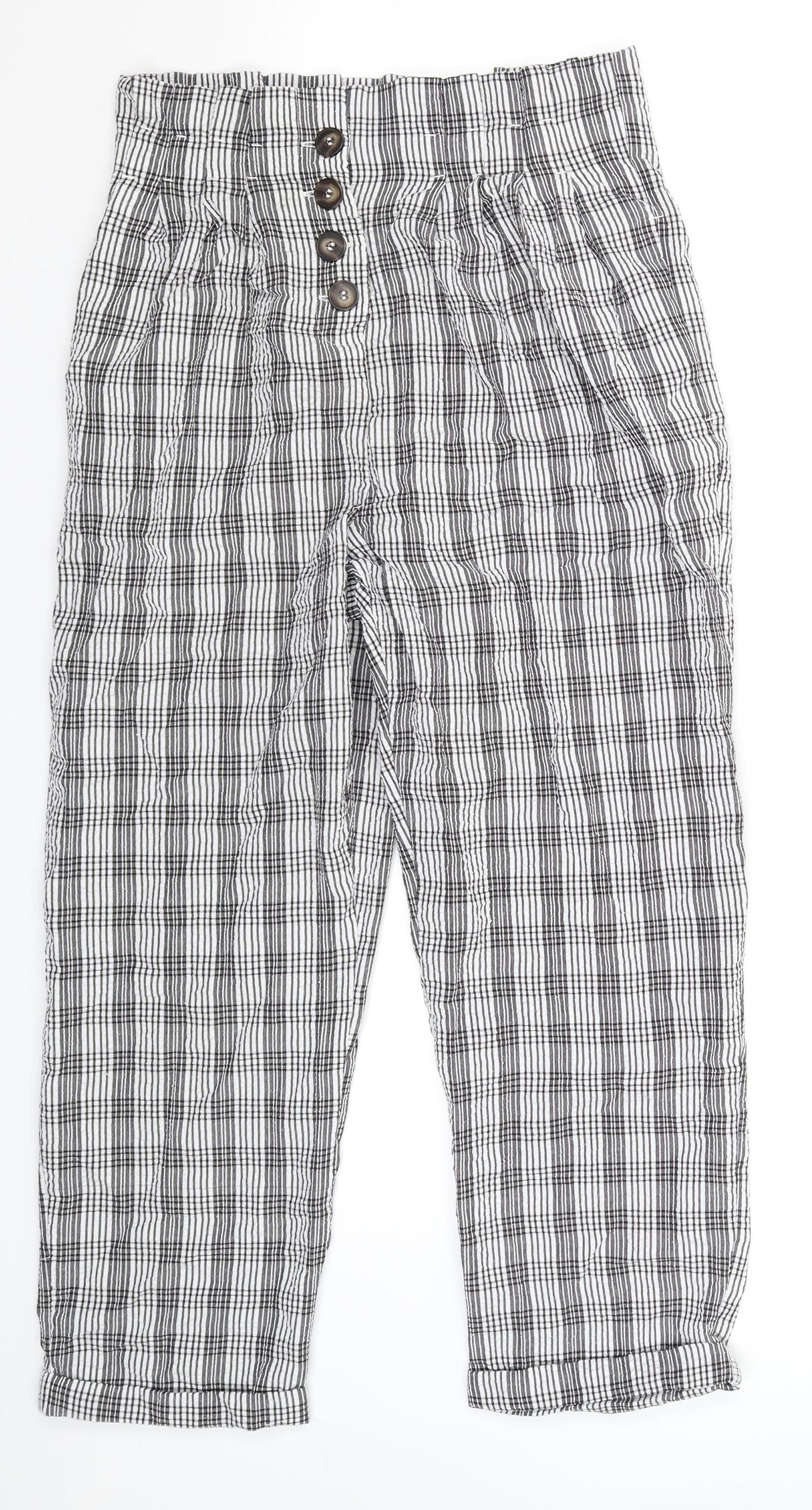 Topshop Womens Multicoloured Geometric  Trousers  Size 10 L25 in