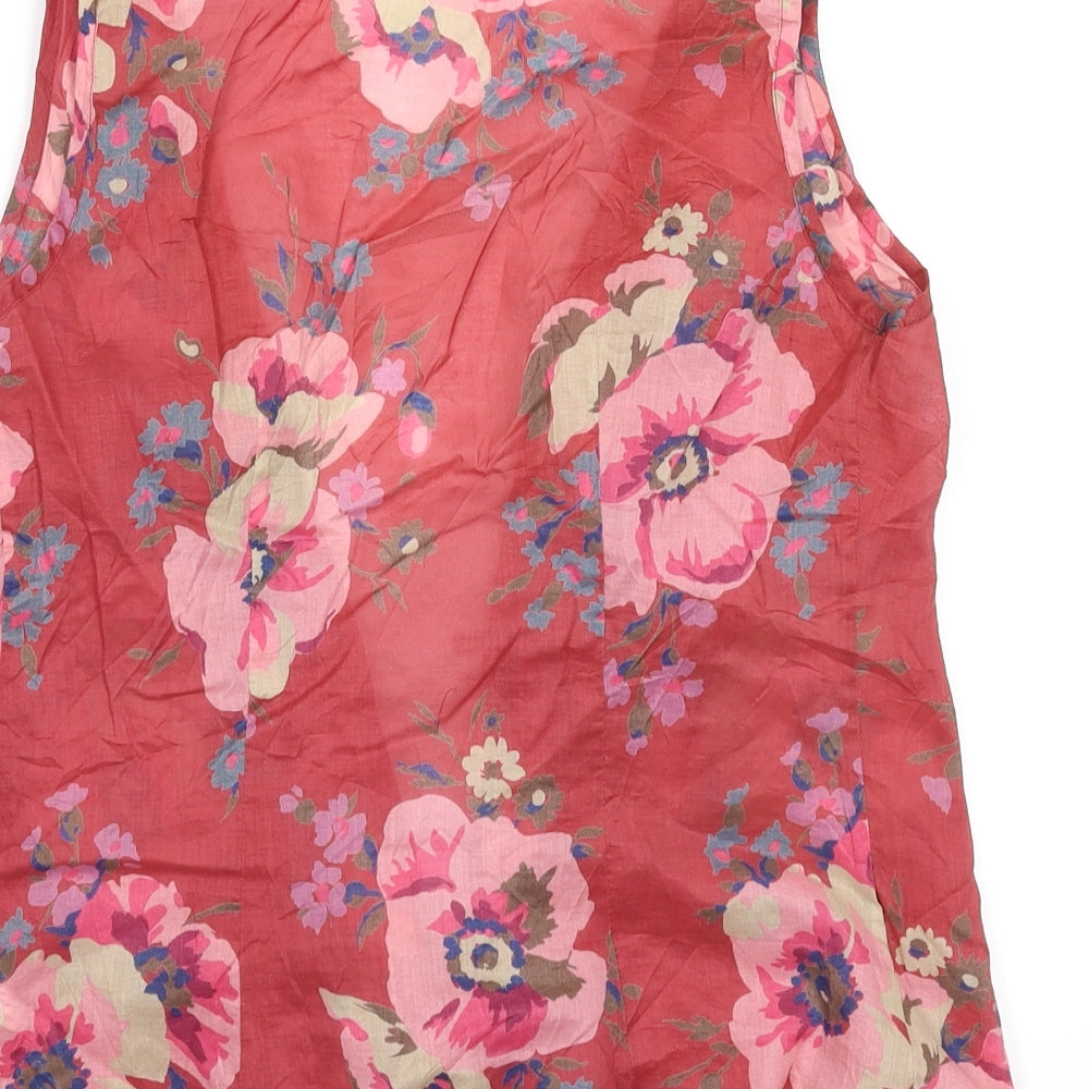 Jigsaw Womens Pink Floral  Basic T-Shirt Size 8