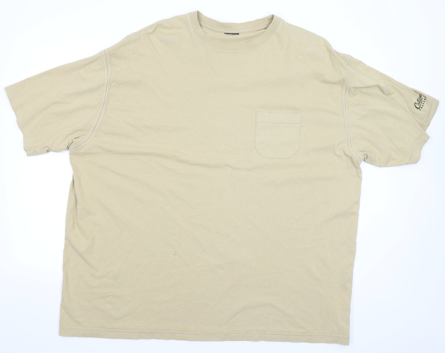 Cotton Traders Mens Beige    T-Shirt Size 3XL