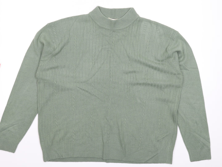 Bonmarché Womens Green  Knit Pullover Jumper Size XL