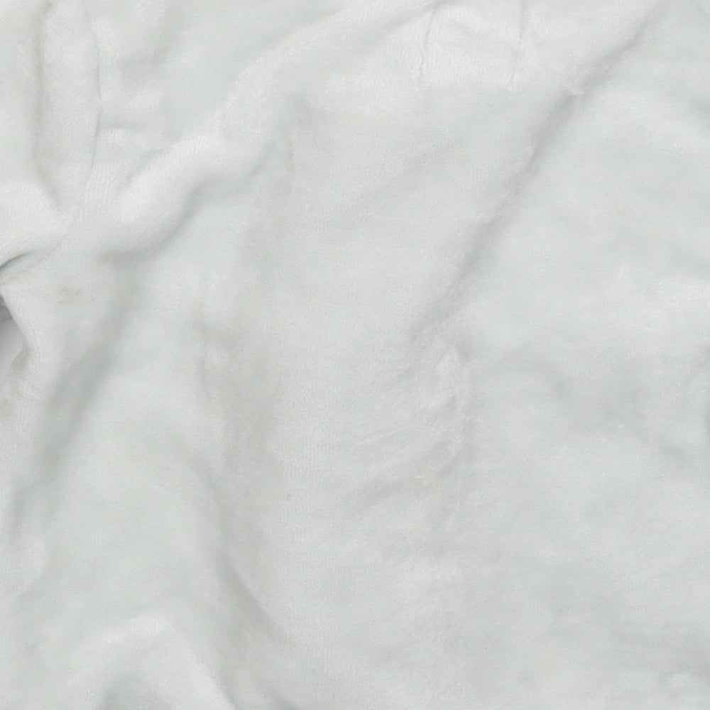 George Girls White Solid Fleece Top Robe Size 6-7 Years