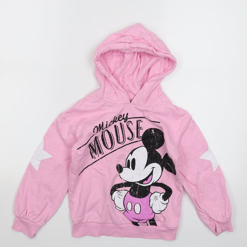George Girls Pink   Pullover Hoodie Size 5-6 Years  - Mickey Mouse