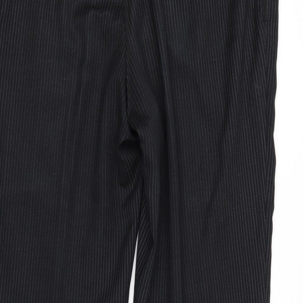 Preworn Mens Black Striped  Trousers  Size 40 in L31 in