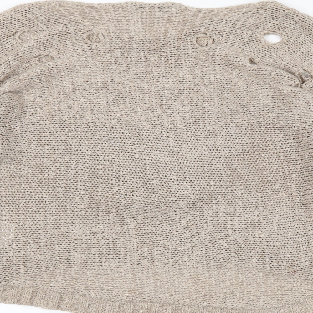 Quiz Womens Beige   Pullover Jumper Size S