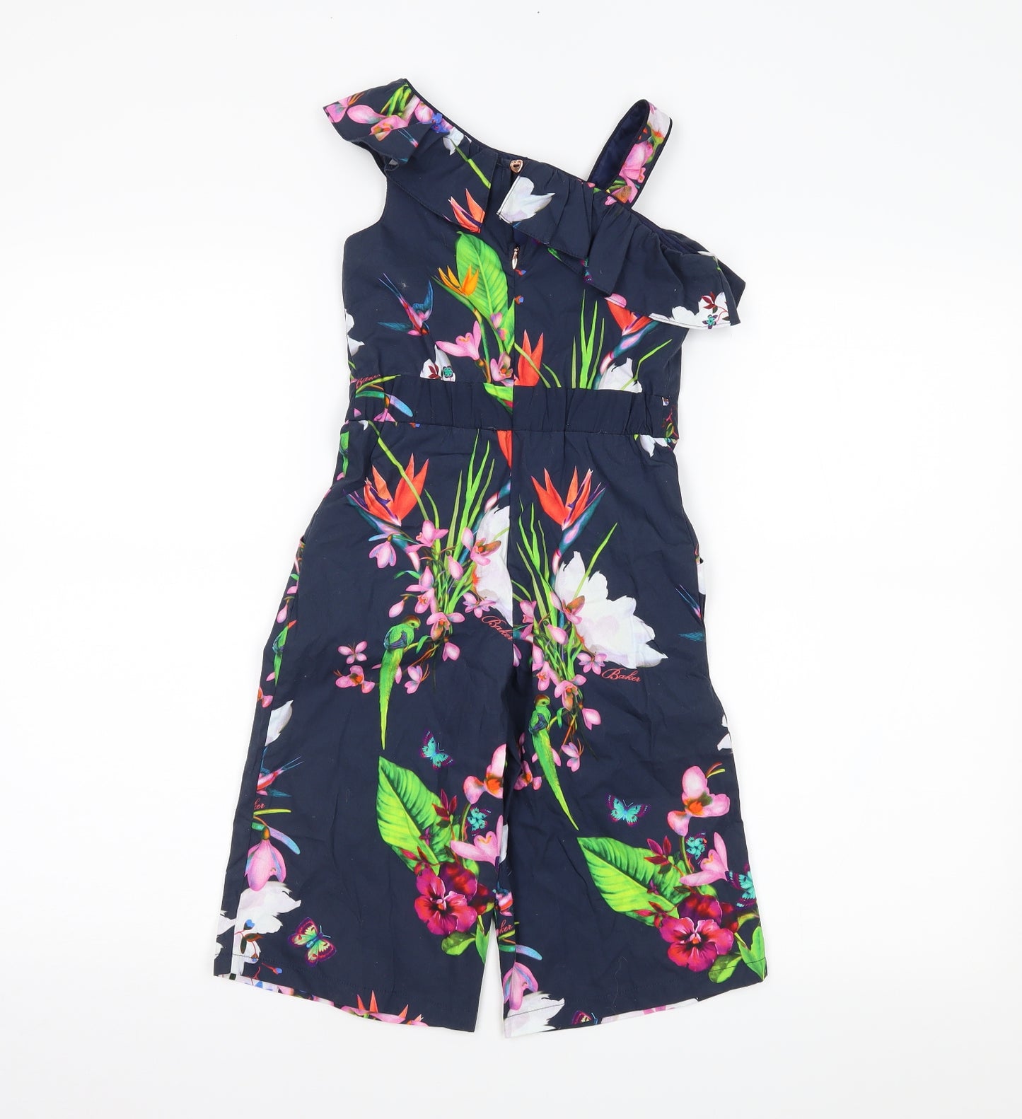Ted Baker Girls Blue Floral  Jumpsuit One-Piece Size 5 Years