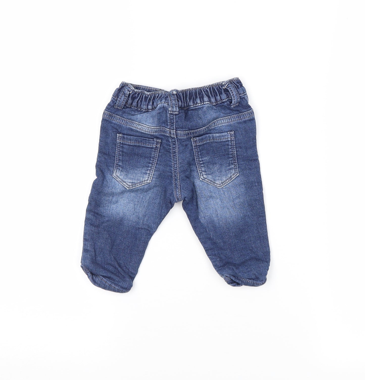 F&F Boys Blue  Denim Capri Jeans Size 0-3 Months
