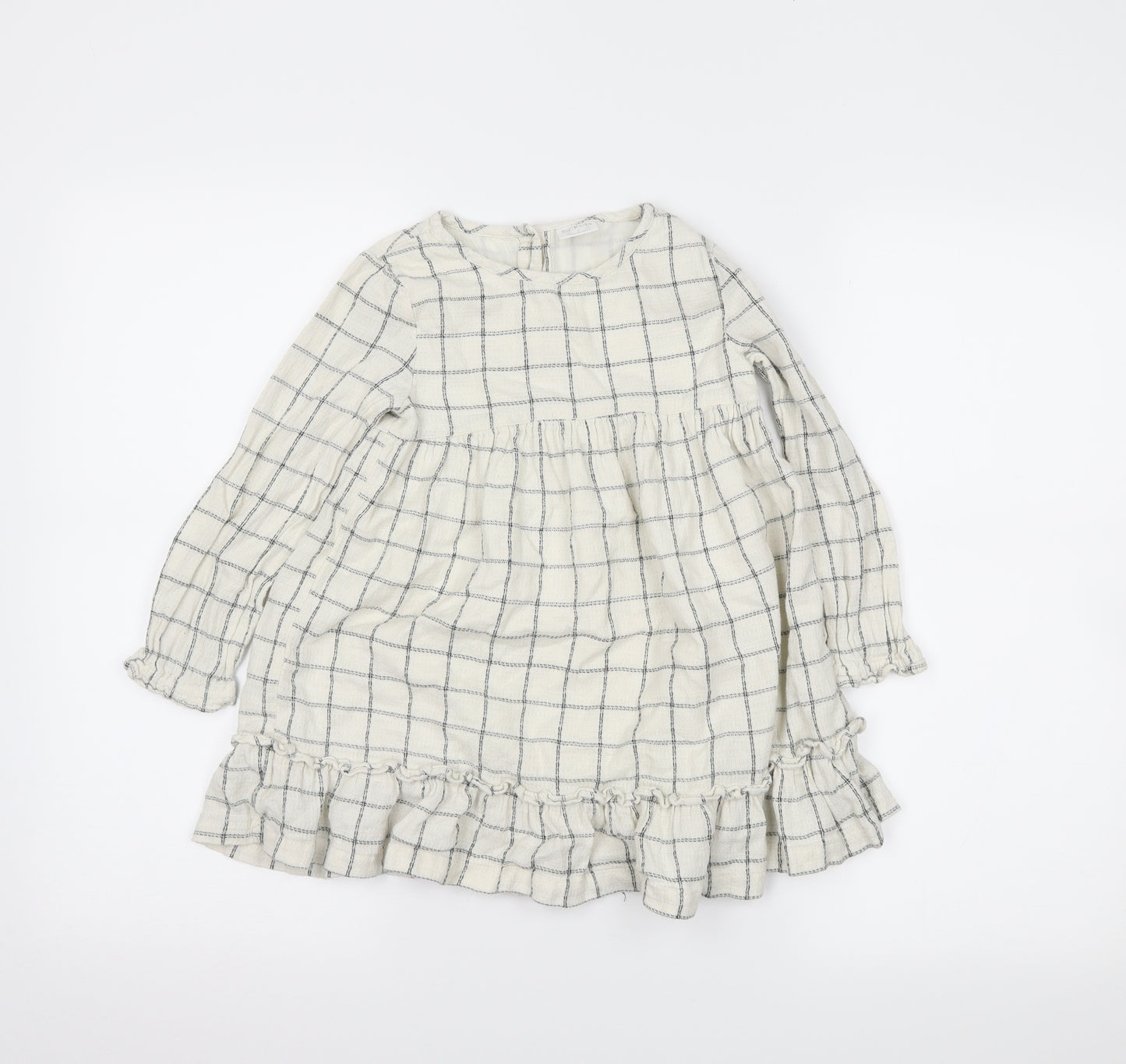 F&F Girls White Striped  Trapeze & Swing  Size 4-5 Years