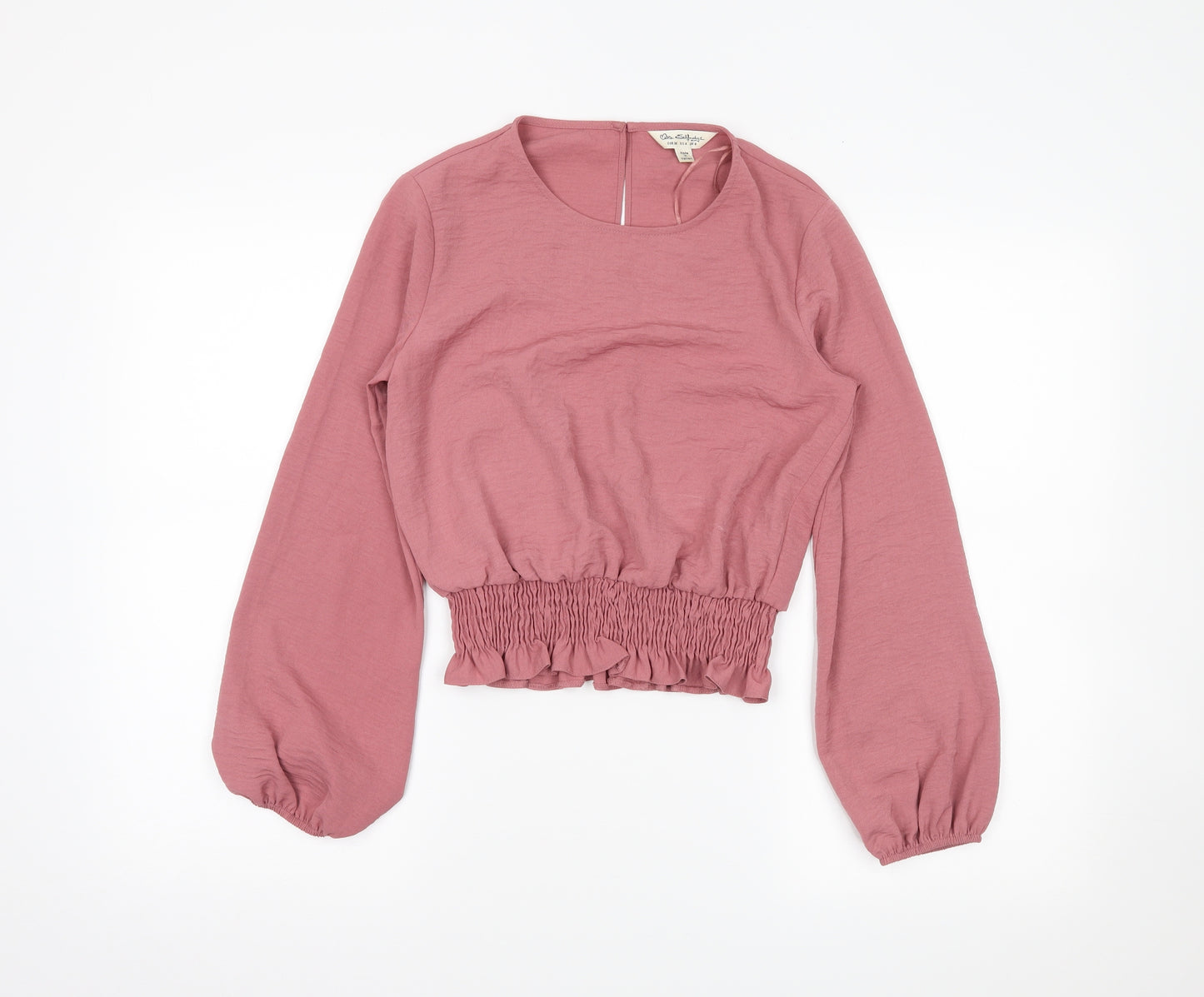 Miss Selfridge Womens Pink   Cropped Blouse Size 8