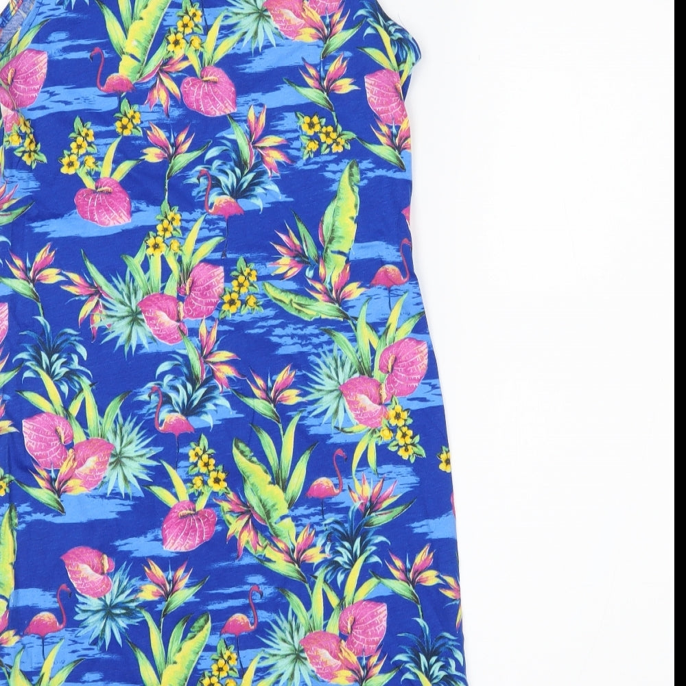 Atmosphere Womens Blue Floral  Tank Dress  Size 14