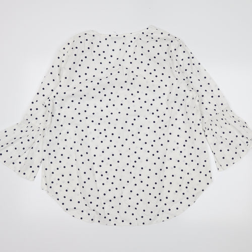 George Womens White Polka Dot  Basic Blouse Size 20